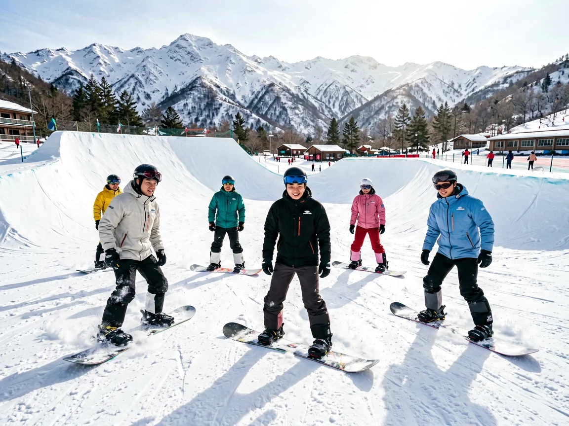 单板滑雪健儿备战世锦赛